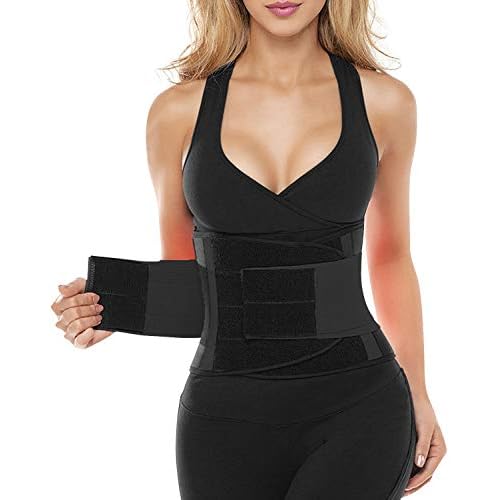 SHAPERX wrap-style waist trainer belt shown from the front.